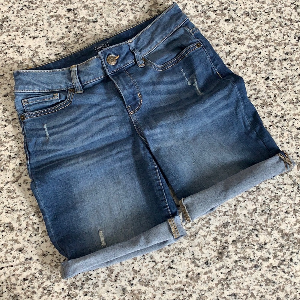 Mid Rise Jean Shorts